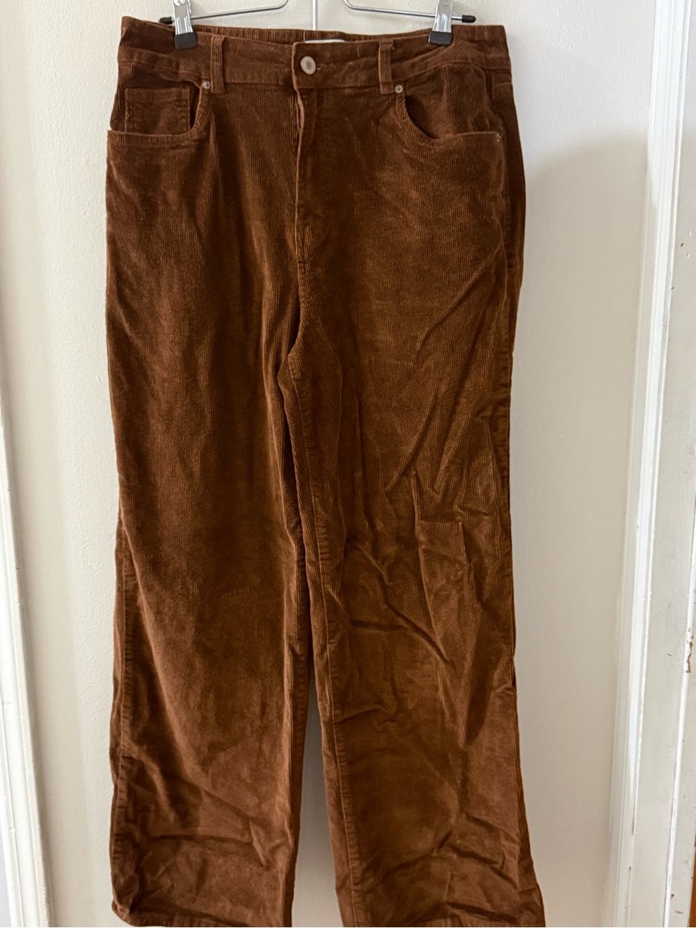 Arden Brown Corduroy high rise wide leg Pants.
